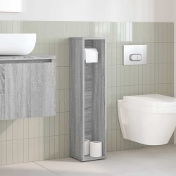 Meuble de salle de bain avec porte-rouleau Gris Sonoma 20,5 x 20 x 90 cm 614501614501