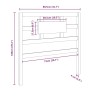 Tête de lit Marron miel 80,5x4x100 cm Bois massif de pin 614504614504