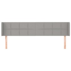 Tête de lit avec oreilles Gris clair 203x16x78/88 cm Tissu 614507614507