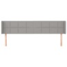 Tête de lit avec oreilles Gris clair 203x16x78/88 cm Tissu 614507614507