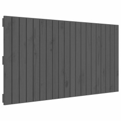 Tête de lit murale Gris 127,5x3x60 cm Bois massif de pin 614510614510