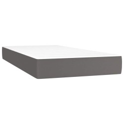 Matelas de lit à ressorts ensachés fermeté moyenne gris 120x190x20 cm 614512614512