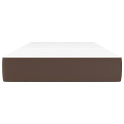 Matelas de lit à ressorts ensachés fermeté moyenne Marron 90x200x20 cm 614513614513