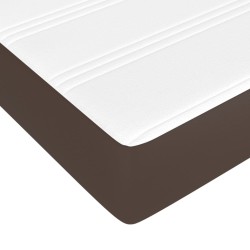 Matelas de lit à ressorts ensachés fermeté moyenne Marron 90x200x20 cm 614513614513