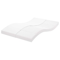 Matelas en mousse blanc 120x210 cm 7 zones dureté 20 ILD 614514614514