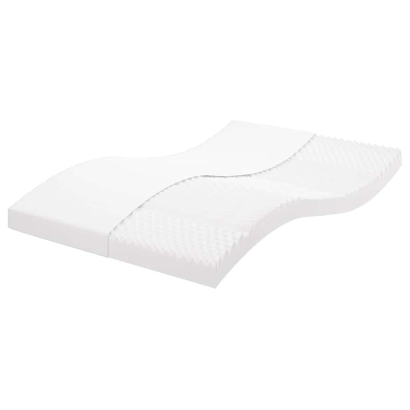Matelas en mousse blanc 120x210 cm 7 zones dureté 20 ILD 614514614514