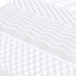 Matelas en mousse blanc 120x210 cm 7 zones dureté 20 ILD 614514614514