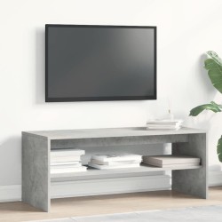 Meuble TV Gris béton 100 x 40 x 40 cm Aggloméré 614516614516