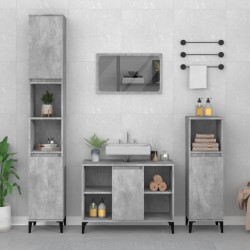 Meuble d'évier gris béton 80x33x60 cm bois d'ingénierie 614517614517