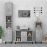Meuble d'évier gris béton 80x33x60 cm bois d'ingénierie 614517614517