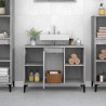 Meuble d'évier gris béton 80x33x60 cm bois d'ingénierie 614517614517