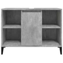 Meuble d'évier gris béton 80x33x60 cm bois d'ingénierie 614517614517