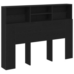 Cabinet de Tête de Lit Chêne noir 140 x 19 x 103,5 cm 614518614518