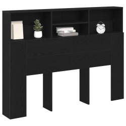 Cabinet de Tête de Lit Chêne noir 140 x 19 x 103,5 cm 614518614518