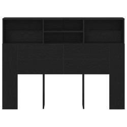 Cabinet de Tête de Lit Chêne noir 140 x 19 x 103,5 cm 614518614518