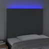 Tête de lit à LED Gris foncé 80x5x118/128 cm Tissu 614520614520