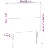 Tête de lit à LED Gris foncé 80x5x118/128 cm Tissu 614520614520