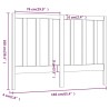 Tête de lit Marron miel 166x4x100 cm Bois massif de pin 614521614521