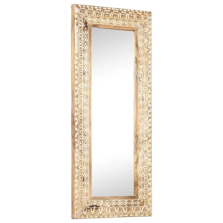 Miroir sculpté à la main 110x50x2,6 cm Bois de manguier solide 614525614525