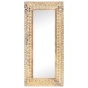 Miroir sculpté à la main 110x50x2,6 cm Bois de manguier solide 614525614525