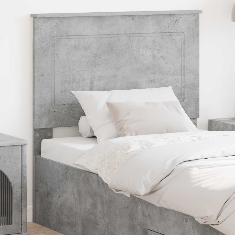Tête de lit Gris Béton 100 cm Bois d’ingénierie 614527614527