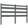 Tête de lit Gris 126x4x100 cm Bois massif de pin 614528614528