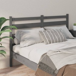 Tête de lit Gris 126x4x100 cm Bois massif de pin 614528614528