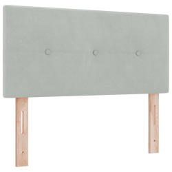 Tête de lit LED avec bandes LED Gris clair 100 cm Velours 614530614530