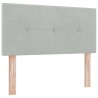 Tête de lit LED avec bandes LED Gris clair 100 cm Velours 614530614530