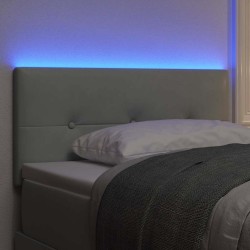 Tête de lit LED avec bandes LED Gris clair 100 cm Velours 614530614530