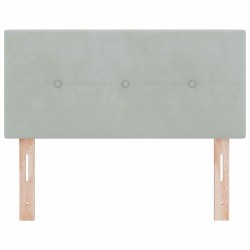 Tête de lit LED avec bandes LED Gris clair 100 cm Velours 614530614530