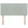 Tête de lit LED avec bandes LED Gris clair 100 cm Velours 614530614530