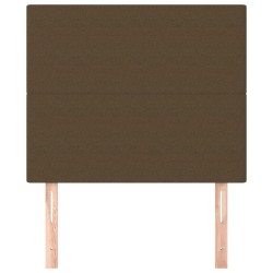 Tête de lit marron foncé 100x5x118/128 cm Tissu 614531614531