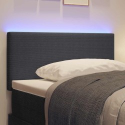 Tête de lit LED Gris foncé 90 cm Tissu en velours côtelé 614534614534