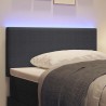 Tête de lit LED Gris foncé 90 cm Tissu en velours côtelé 614534614534