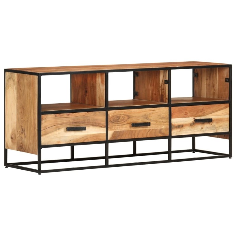 Meuble TV 110x30x45 cm Bois d'acacia massif 614535614535