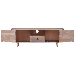 Meuble TV 118x30x40 cm Bois d'acacia massif 614536614536