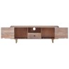 Meuble TV 118x30x40 cm Bois d'acacia massif 614536614536