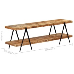 Meuble TV 160x40x50 cm Bois solide de manguier 614537614537