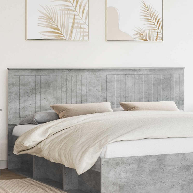 Tête de lit Gris béton 200 cm Bois d'ingénierie 614538614538