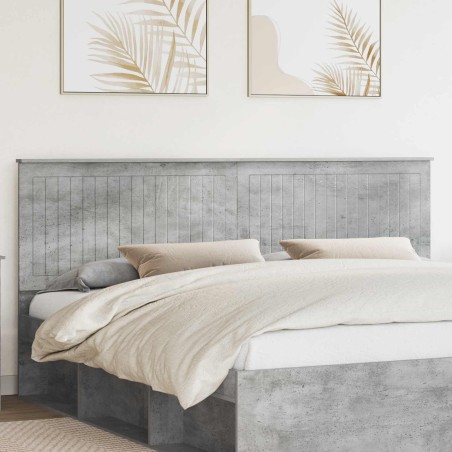 Tête de lit Gris béton 200 cm Bois d'ingénierie 614538614538