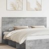 Tête de lit Gris béton 200 cm Bois d'ingénierie 614538614538
