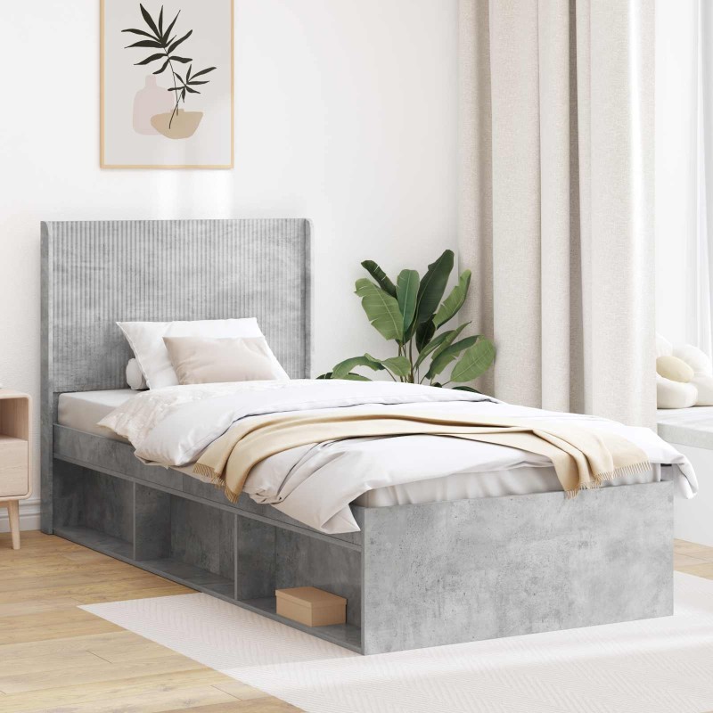 Tête de lit Gris béton Bois d'ingénierie 614540614540