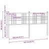 Tête de lit de remplacement métal noir 160 cm 614543614543