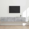 Meuble TV mural 2 pcs Béton 98 x 31 x 29,5 cm Bois d'ingénierie 614551614551