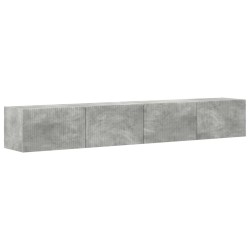 Meuble TV mural 2 pcs Béton 98 x 31 x 29,5 cm Bois d'ingénierie 614551614551