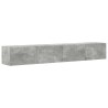 Meuble TV mural 2 pcs Béton 98 x 31 x 29,5 cm Bois d'ingénierie 614551614551
