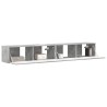 Meuble TV mural 2 pcs Béton 98 x 31 x 29,5 cm Bois d'ingénierie 614551614551