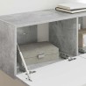 Meuble TV mural 2 pcs Béton 98 x 31 x 29,5 cm Bois d'ingénierie 614551614551