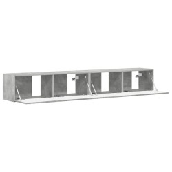 Meuble TV mural 2 pcs Béton 98 x 31 x 29,5 cm Bois d'ingénierie 614551614551